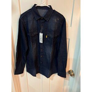 AIOPESON ATOFY Denim Long Sleeved Button Down